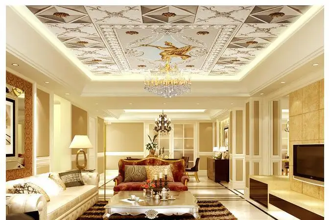 

3d wallpaper custom 3d ceiling wallpaper murals Success European zenith ceiling mural living room 3d photo wallpaper