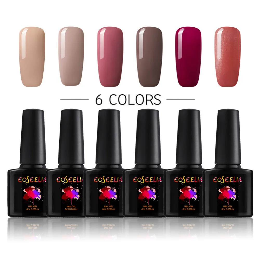 

Nail Gel Polish Kit Painting UV Gel 6Pcs/Kit 8ml Long-Lasting Nail Polish Girl Cute Nail Decoration Tool Nail Art Tools Kit Set