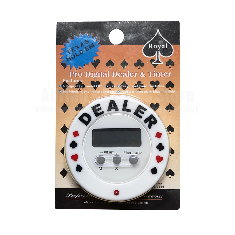 

Digital Timer for Poker Chips Dealer Electric Poker Dealer Button Texas Hold'em Poker Tournament Accessory