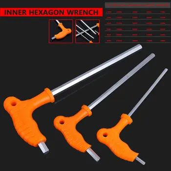 

T Handle Allen Hex Key Wrench Spanner Repair Tool 2.5/3/4/5/6/8mm High-carbon Steel Inner Hexagon Wrench