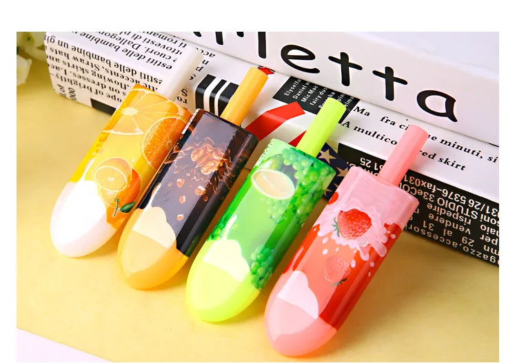 

48pcs/lot 11CM Novelty Small Fruit Popsicles Ink Writing Gel Pens Study Materials Kids Birthday Party Take-home Gift Favor