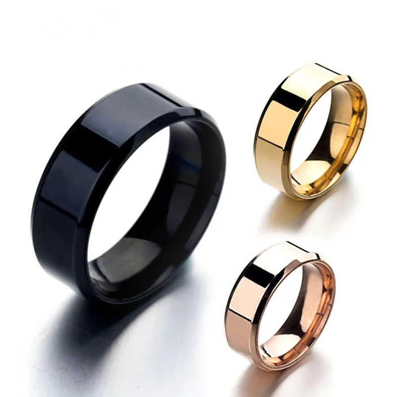 

New Gift Creativity Simple Elegant Alloy Ring Accessories Personality Jewelry Mirror Stainless Steel Ring Lovers Fashion Cheap