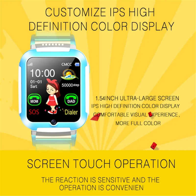 TCunPT E7 Детские умные часы LBS расположение Водонепроницаемый Детские Smartwatch Сенсорный экран детские наручные часы для IOS Android