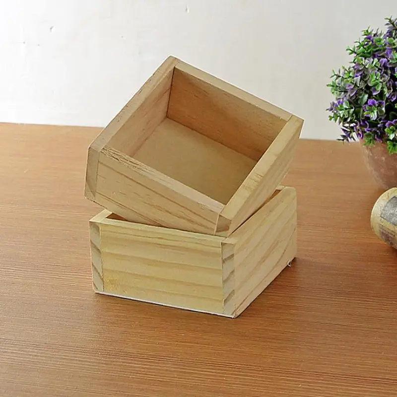 

Wooden Organizer Grocery Vintage Kitchen Storage Boxes Cosmetic Mini Case Old Natural Jewelry Box Multifunctional F20173239