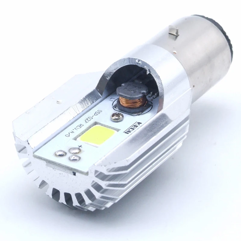 JX-LCLYL 1pc H6 BA20D DC 8V-80V 12W COB LED Motorcycle Hi/Lo Beam Headlight Bulb White