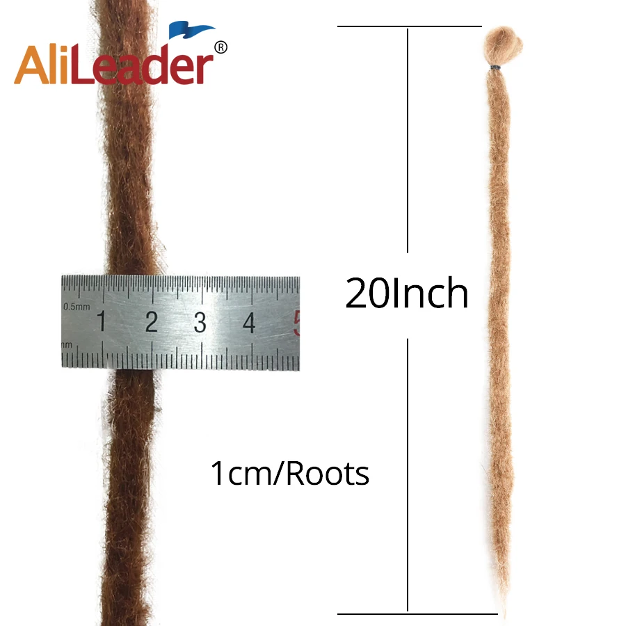 Alileader 1 Strands Crochet Synthetic Handmade Dreadlocks Hair Extension 7G Pure 52 Colors Braiding Hair Synthetic Natural Hair