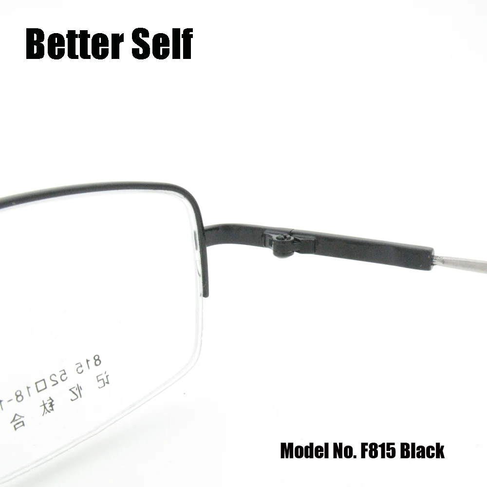 Полуободковые очки с эффектом памяти титановые мягкие дужками для близорукости