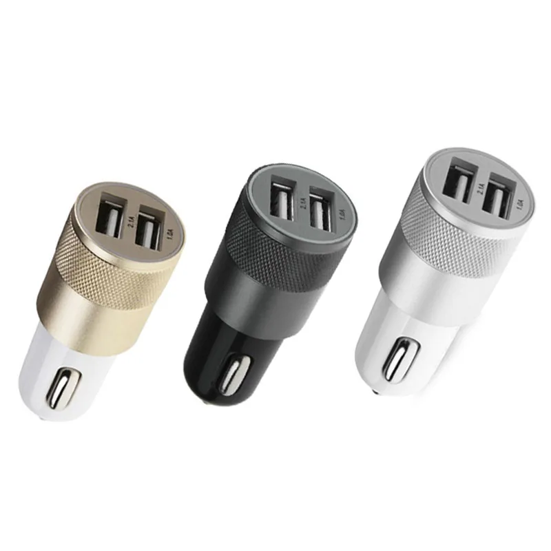 Buy Aluminum alloy Dual usb Car cigarette lighter