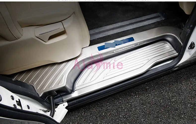 

Stainless Steel Door Sill Bumper Plate Kit Welcome Pedals Scuff Car Styling For 2016 2017 2018 Toyota Alphard 30 Accessories