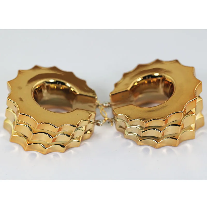

Fashion Thick Round Earrings for Women Big Copper Hoop Earrings Wedding Bridal Nigerian African Jewelry Accessory Gift EA143