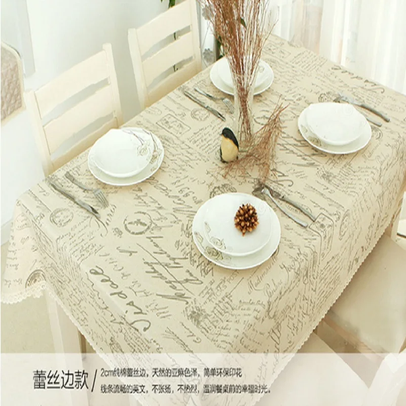 New Design Restaurant Table Cloth Heat Resistant Rectangle Dining linen