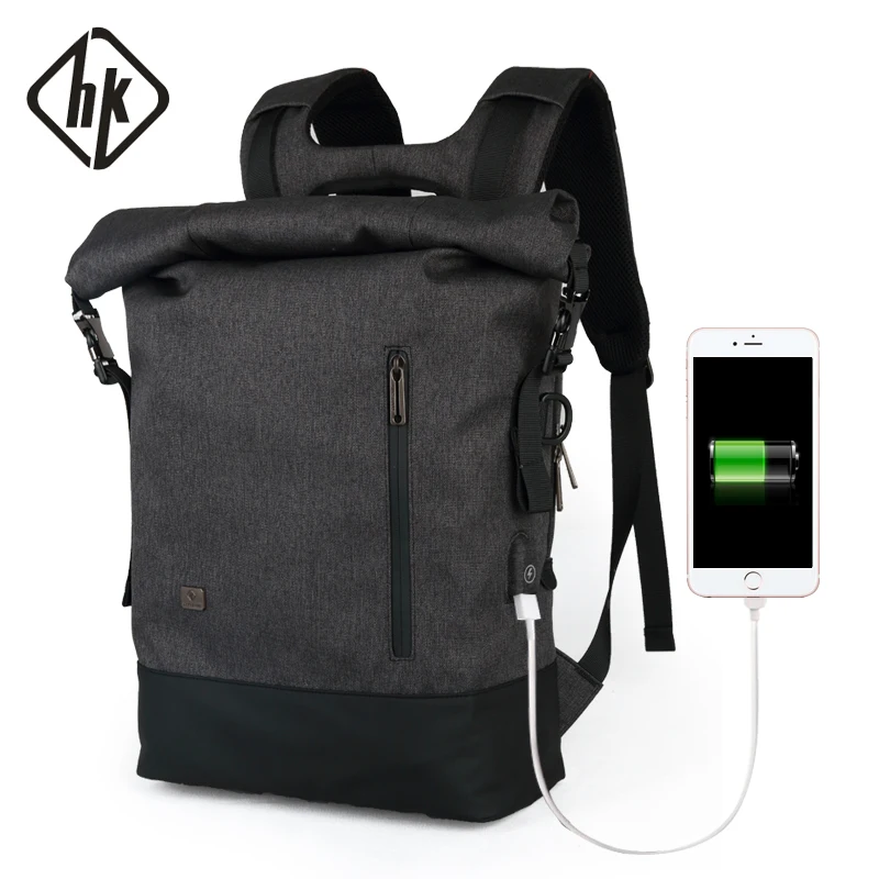 

Travel Backpack Aiti Theft Men Travel Bags Laptop Backpack 15.6 Male Waterproof USB Vintage Notebook Schoolbags Teenagers Boys