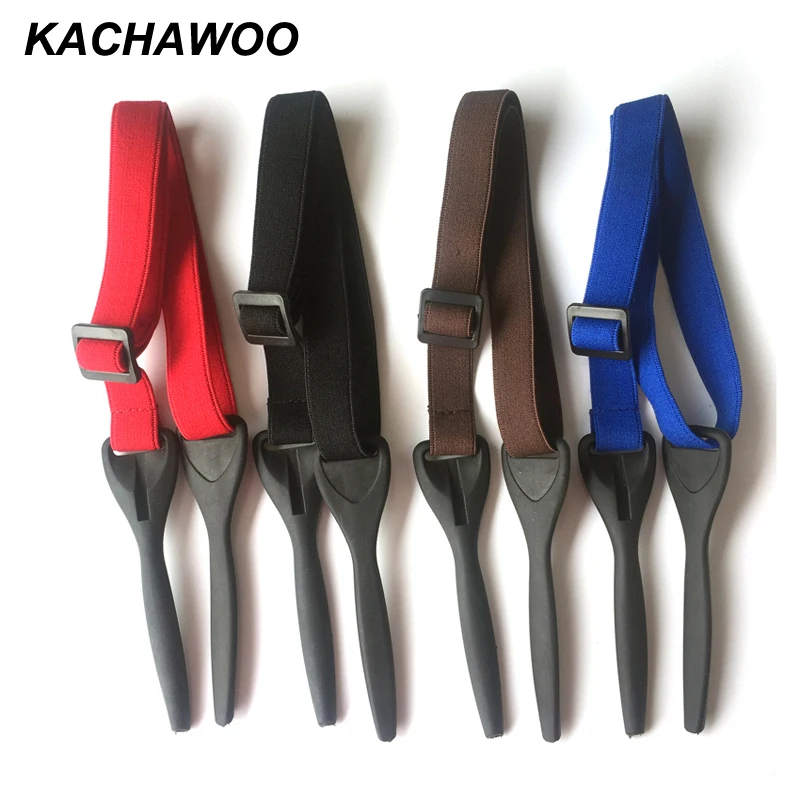 

Kachawoo wholesale 12pcs adjustable elastic bands for glasses male black rubber polyester men sport eyeglasses cord chain string