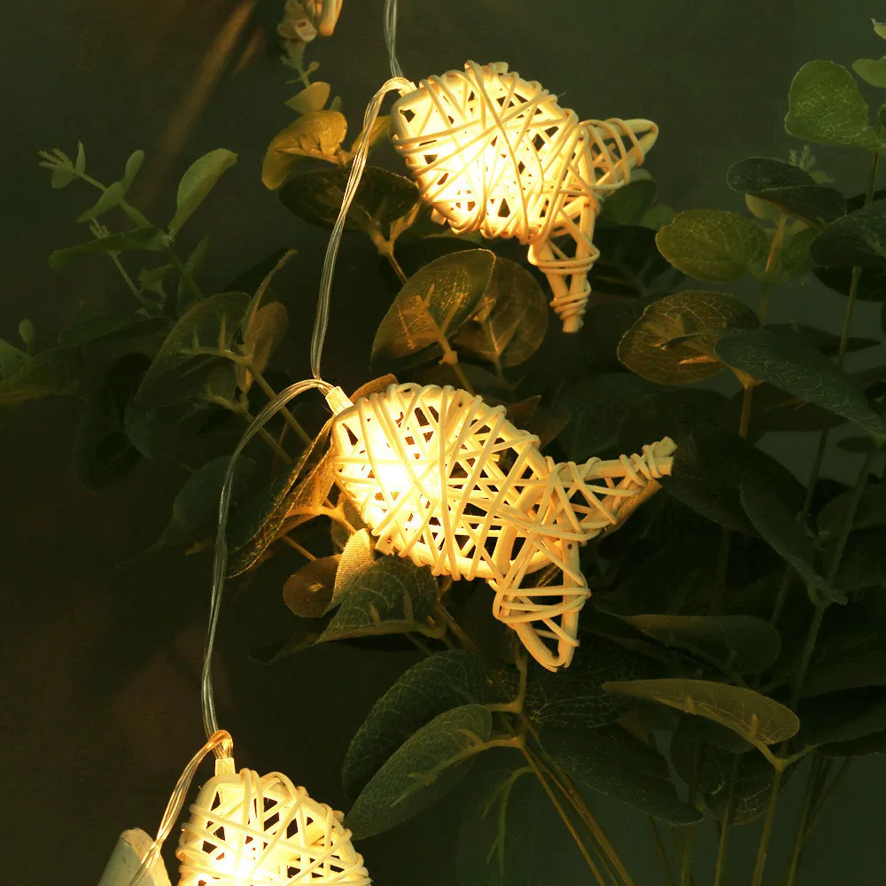 Rattan Fish led string light Creative fairy Christmas decoration Battery powered lighting for Holiday,Bedroom,Restaurant