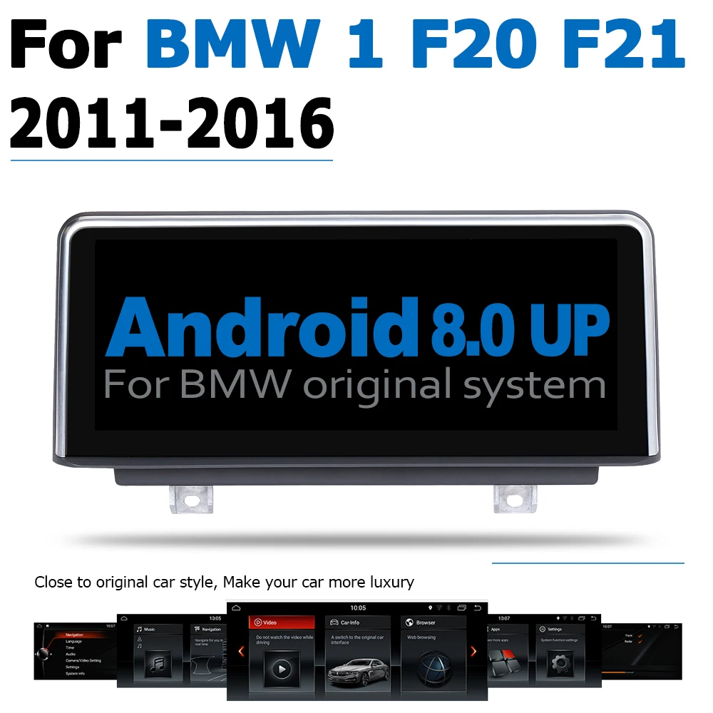 

10.25" HD Android 8.0 up Car Audio Stereo GPS Navi Map For BMW 1 F20 F21 2011~2016 NTB Multimedia Player Original Style Radio