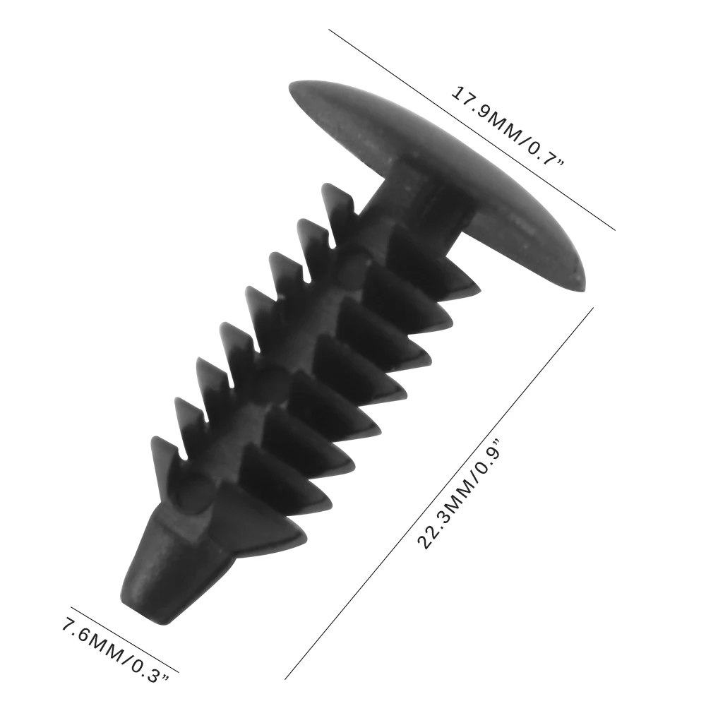 50 шт. авто крепеж подходит 6 мм отверстие нейлоновые автомобильные зажимы крыло Защита бампера фиксатор пластиковые заклепки для Ford Chrysler автомобильный