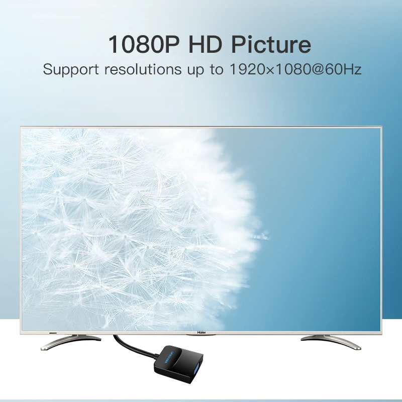 Vention Display port to VGA Adapter 1080P Port Male Female конвертер для проектора HDTV Monitor DP Adapter|displayport