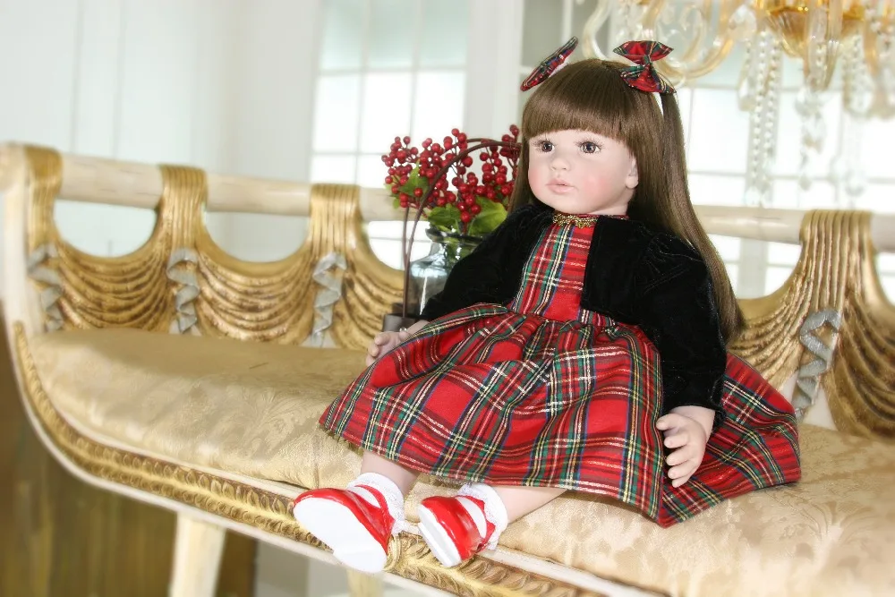 60 см, силиконовые перерожденные куклы игрушки, как настоящий 24 дюйма винил принцесса «подсолуха» для детей, куклы для детей, подарок на день рождения, игровой домик игрушки
