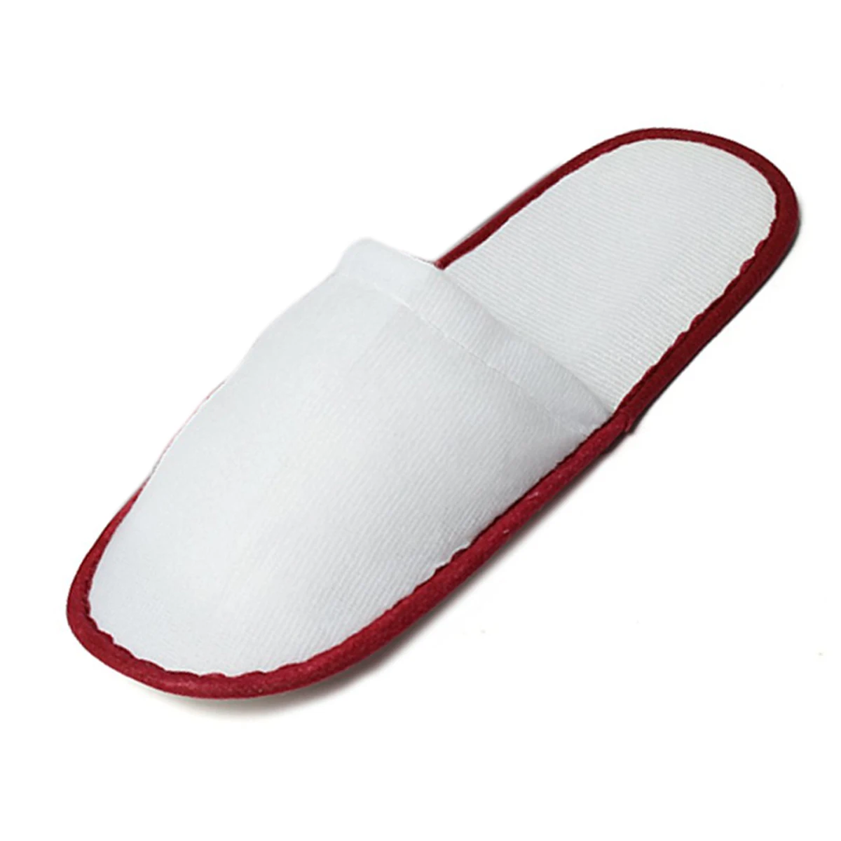 

ABDB 10 Pairs of Disposable Slippers For Man Woman Salon Hotel Maison White + Red