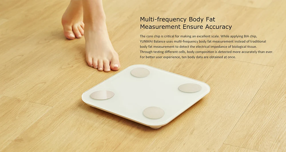 YUNMAI Mini 2 Balance Smart Body Fat Scale Intelligent Data Analysis APP Control Digital Weighing Tool from Xiaomi