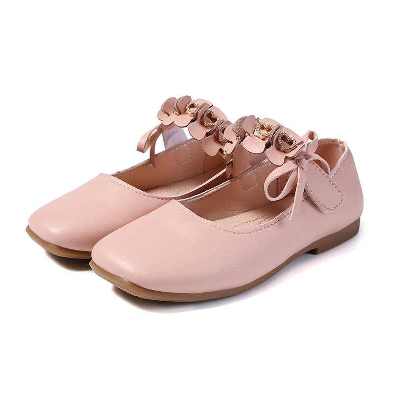 

COZULMA Girls Bow Hook & Loop Casual Shoes Kids Fashion Sneakers Children Rhinestone Decoration Flat Shoes Size 26-36