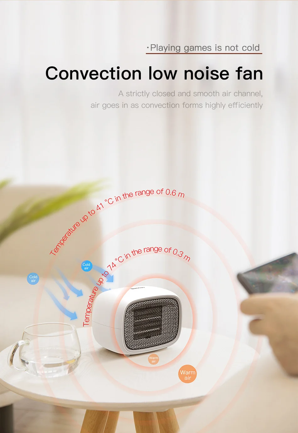 Máy sưởi điện cầm tay Baseus