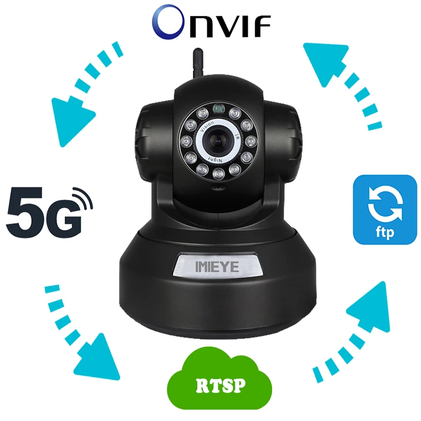 IMIEYE 720P 1MP Mini CCTV IP Wifi Wireless Security Camera Surveillance video WI-FI Onvif Night Vision Baby Monitor PTZ Camera