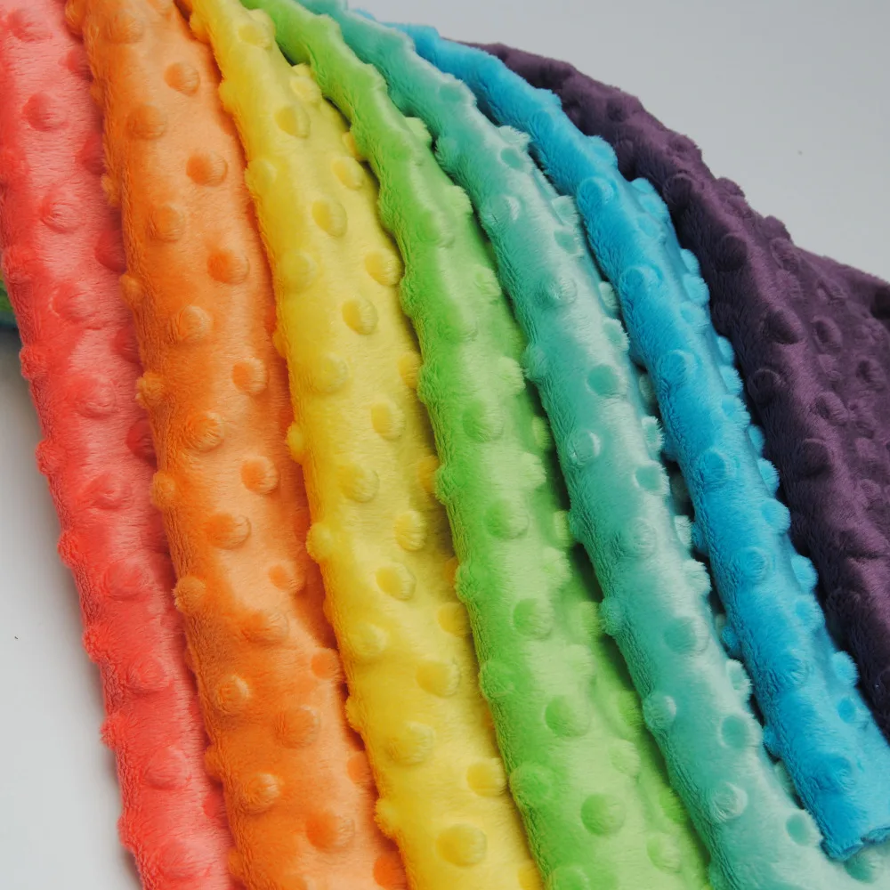 Free Shipping 45cm*45cm mixed 6 pcs MOQ dot minky 31 colors white minky