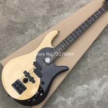 Flame Maple with 4 directories of hybrid active bass guitar mahogany