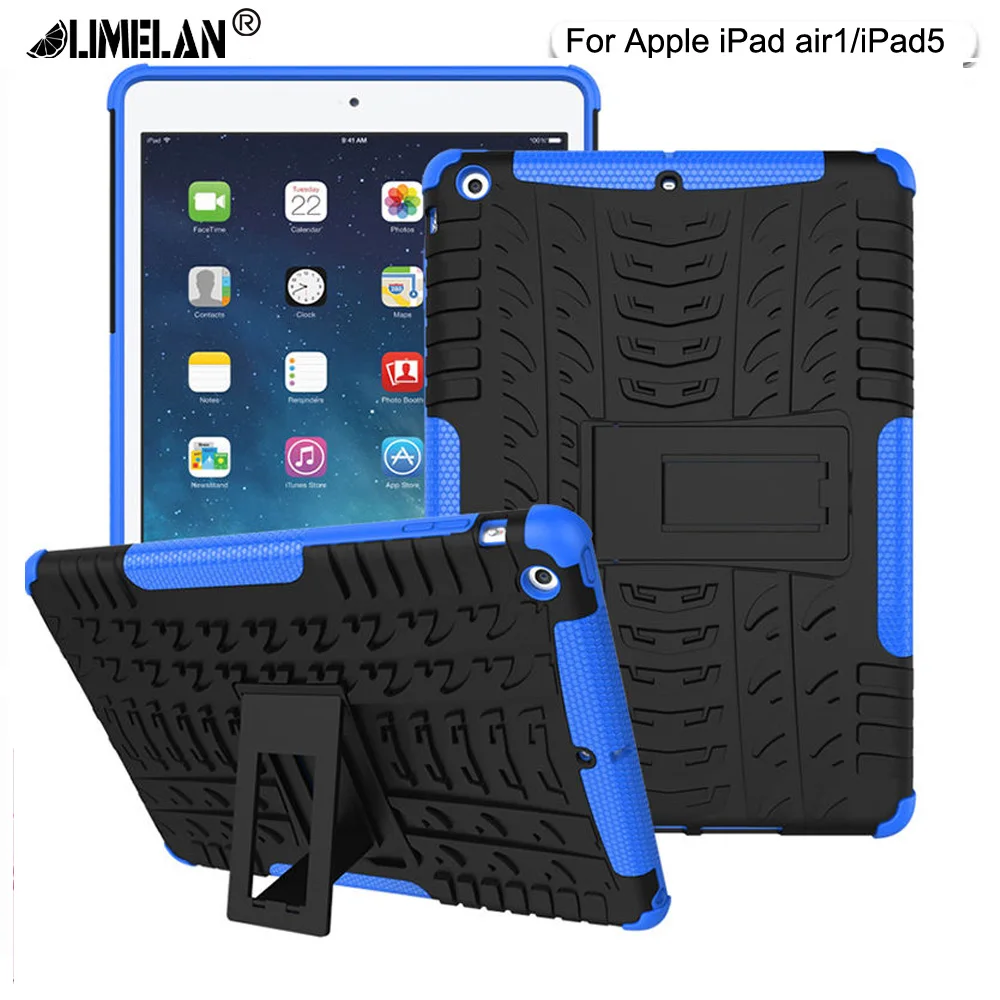 

Case For Apple iPad Air iPad 5 Pad Cover Funda Tablet TPU & PC Armor Dazzle Hybrid Kickstand For Apple iPad5 Pouch Bag Cases