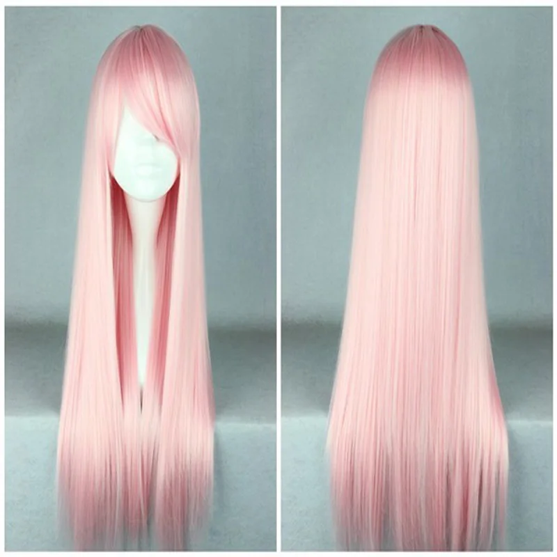

HAIRJOY High Quality Girls Cute Party Wig Costume Synthetic  Hair  Light Pink  70cm Long Straight Lolita Wig