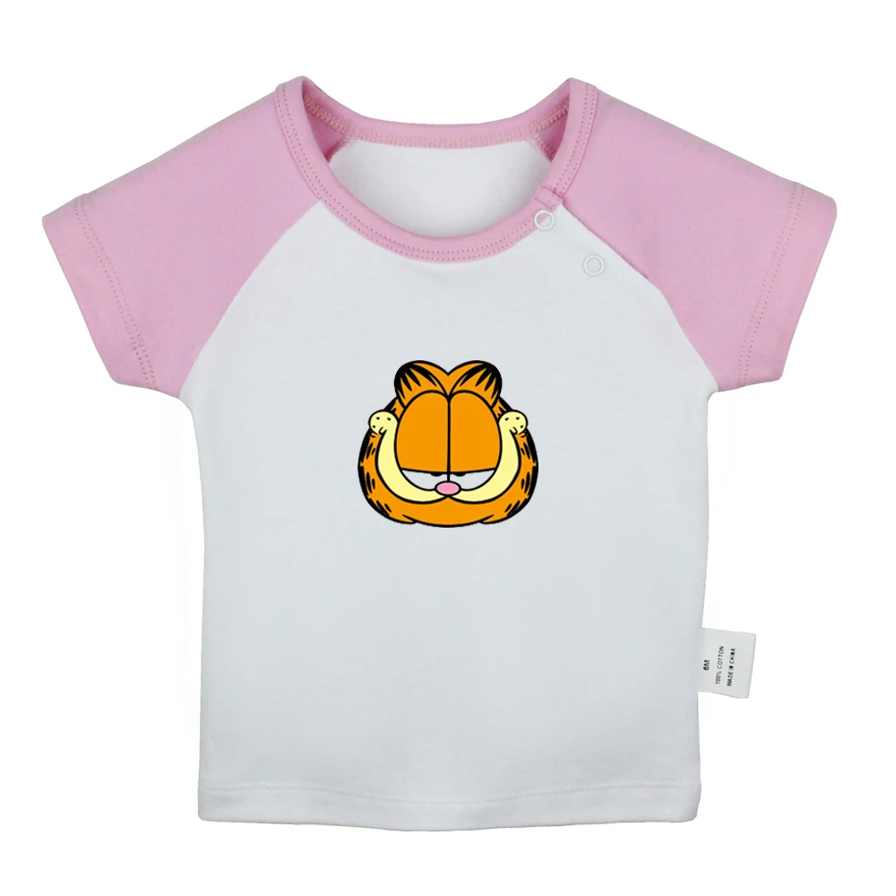 Angry Garfield Doraemon, нобита ноби, Мой сосед Тоторо, футболки для новорожденных, детские цветные футболки с коротким рукавом, реглан - Цвет: JaBabyYCP236D
