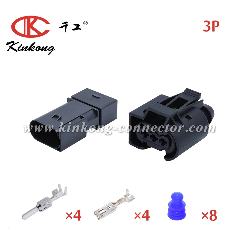 3 Pin Female Kostal Connector Injector Connector Automotive Connector