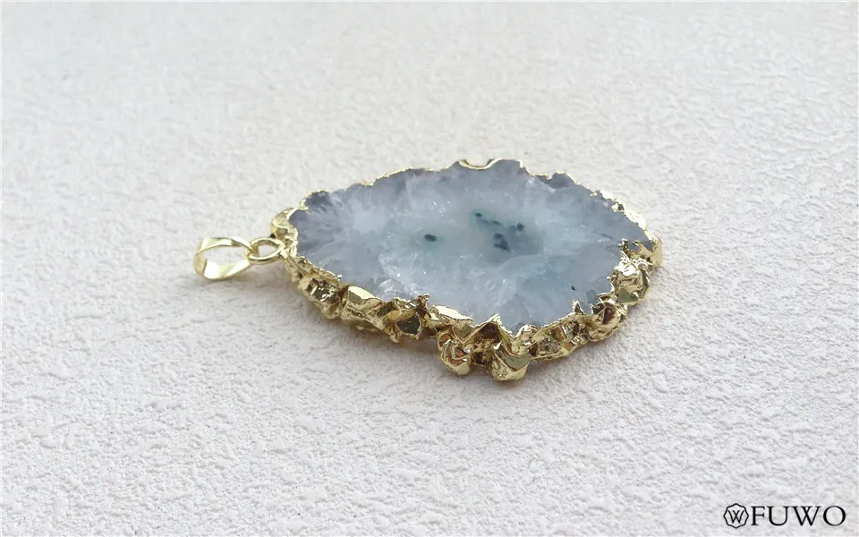 Stalactite Agate Slice Pendant 9