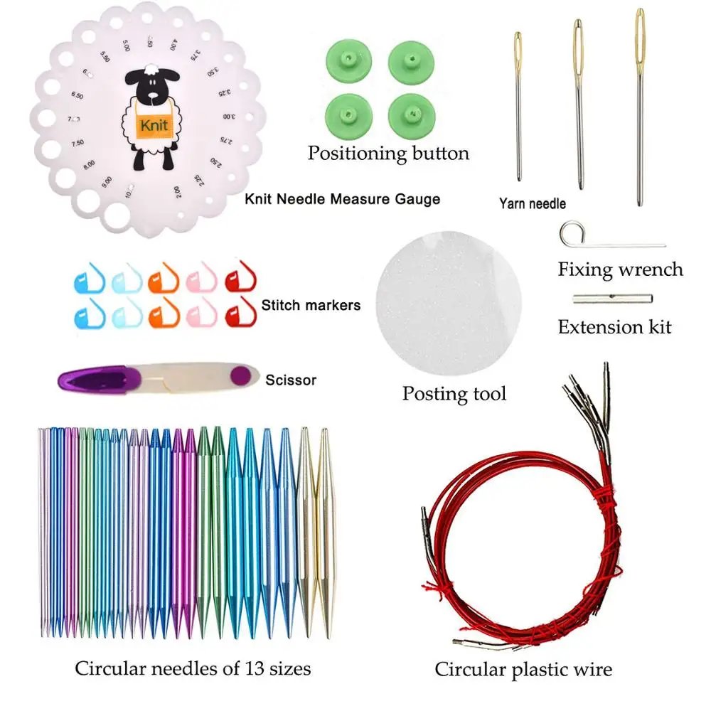 Tanie 26 sztuk aluminium zmień głowę okrągłe DIY szydełka szydełka nożyczki igły akcesoria do szycia szydełko zestaw z etui