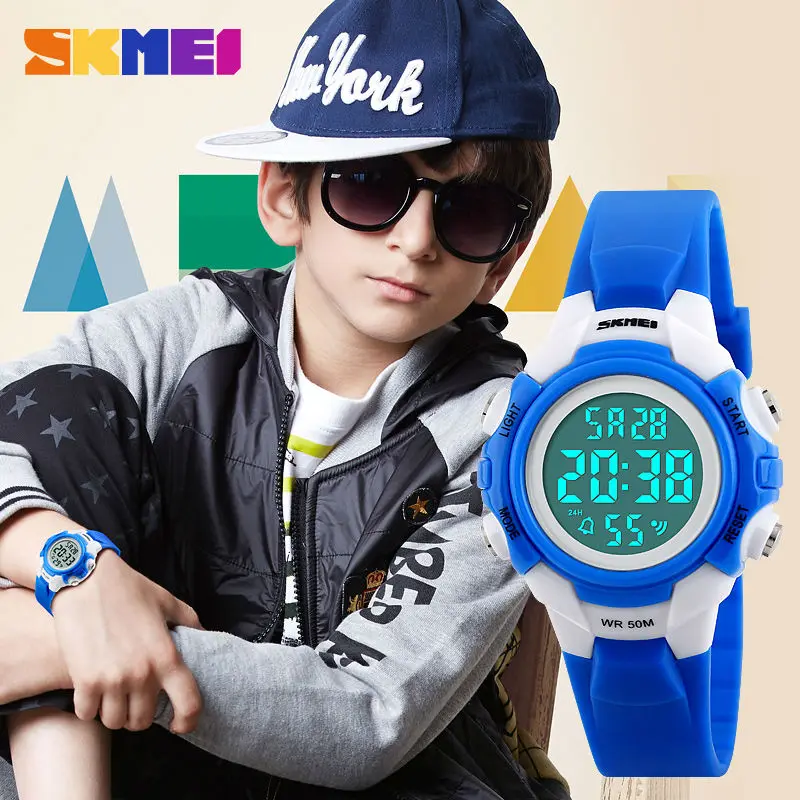 SKMEI Outdoor Sport Children Watch Digital Japan Movement Kids Watches