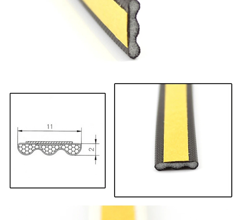 Высокопрочная полиэтиленовая пленка, пенополиуретановая клейкая уплотнительная лента, уплотнительная прокладка для окон дверей 11 мм x 2 мм 9 мм x 4 мм 9x6 мм 6 м белый коричневый серый