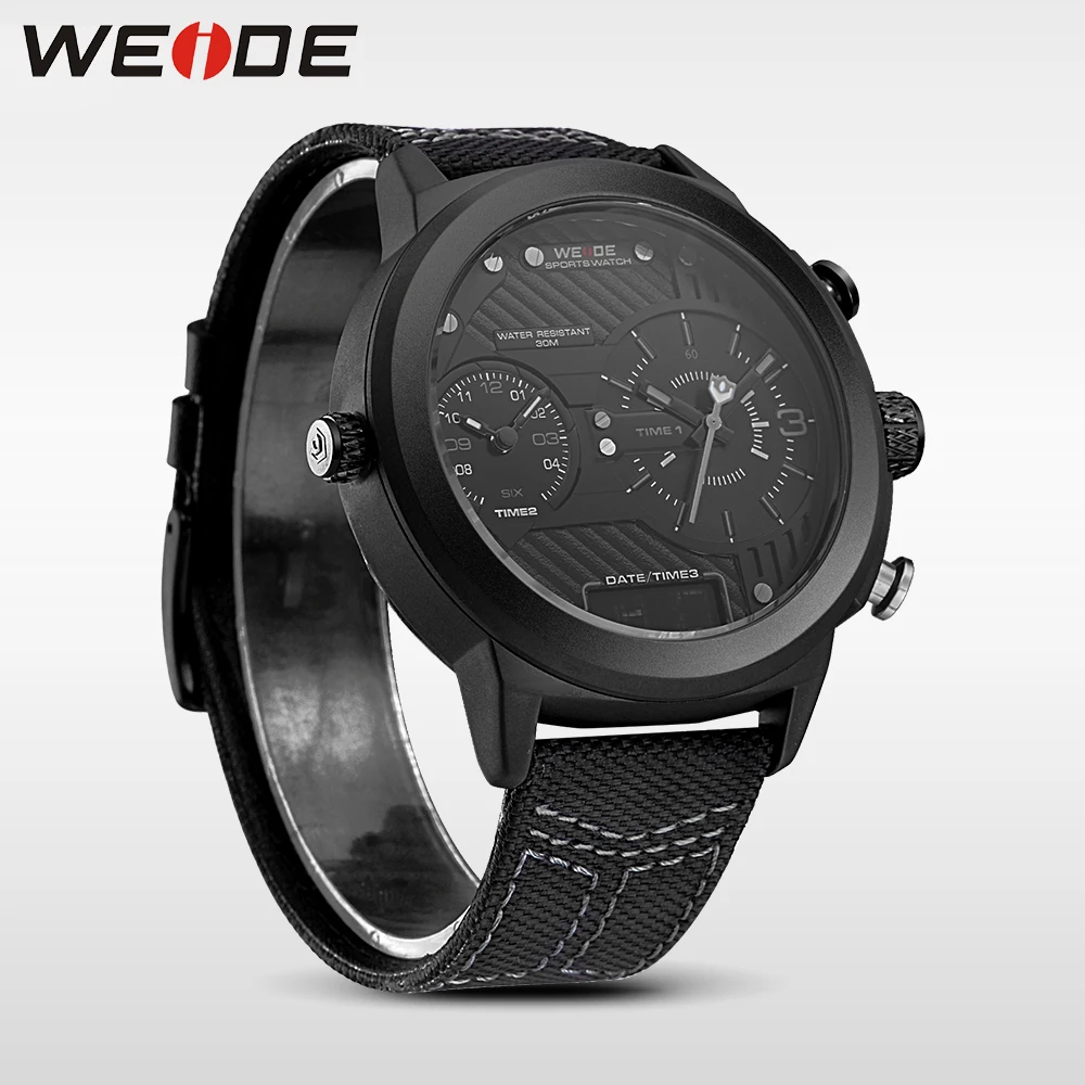 Новинка 2019 цифровые спортивные черные карманные часы WEIDE с большим циферблатом и