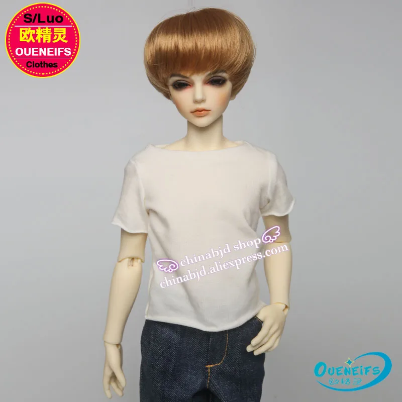 Мужская белая футболка и ковбойские брюки BJD Clothe шорты для Minifee или ребенка