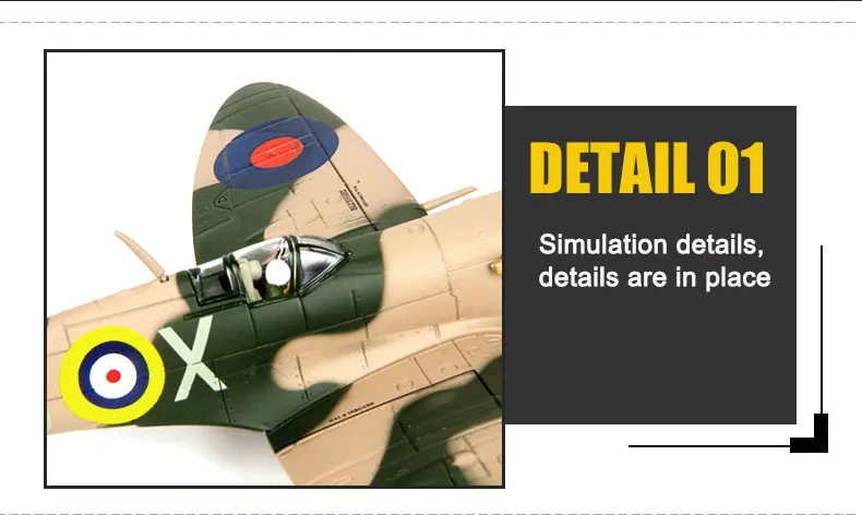 1: 72 Spitfire Fighter модель Второй мировой войны моделирование сплава Spitfire строительные наборы военные украшения коллекция игрушек