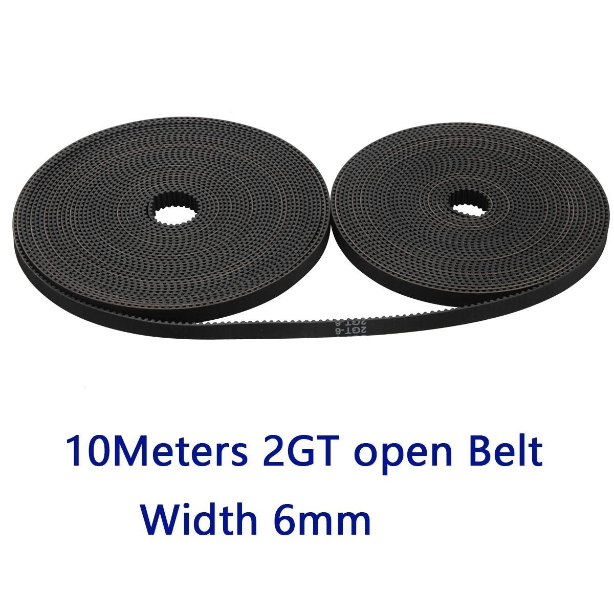 

10Meters GT2 timing belt width 6mm Rubber 2GT-6mm used in linear drive Small Backlash 2GT belt pulley for 3d printer