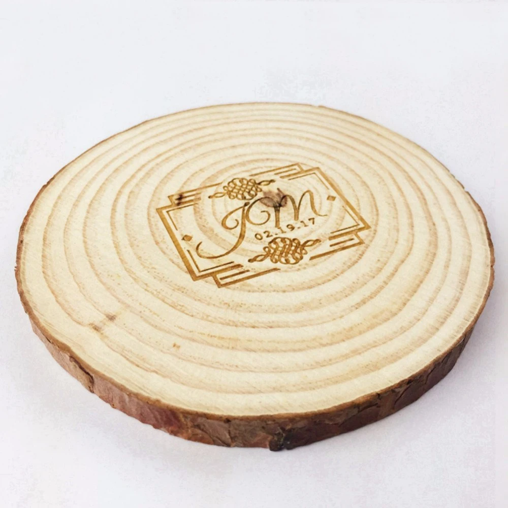 10pcs 9 10cm Wooden Slices Customizable Big Coasters font b Tablet b font Wood Rustic Decor