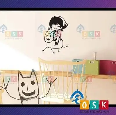 Виниловая наклейка на стену Hoozuki no Reitetsu hakutaku Декор для дома аниме мультяшная