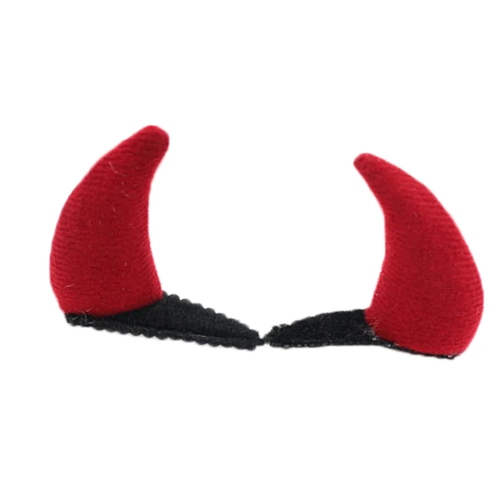 

Fashion Red Devil Horn Hair Clips Halloween Party Hair Accessories For Girls Kids Headwear