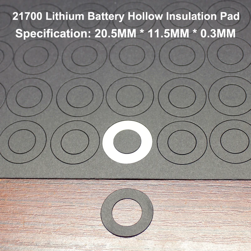 100pcs/lot 21700 lithium battery pack high temperature resistant barium paper positive hollow insulating gasket