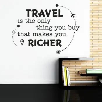 

2018 New Neymar Wall Sticker Wall Decal Travel Is The Only Thing You Buy That Makes Richer Sticker Vinyl Home Decor Art M203
