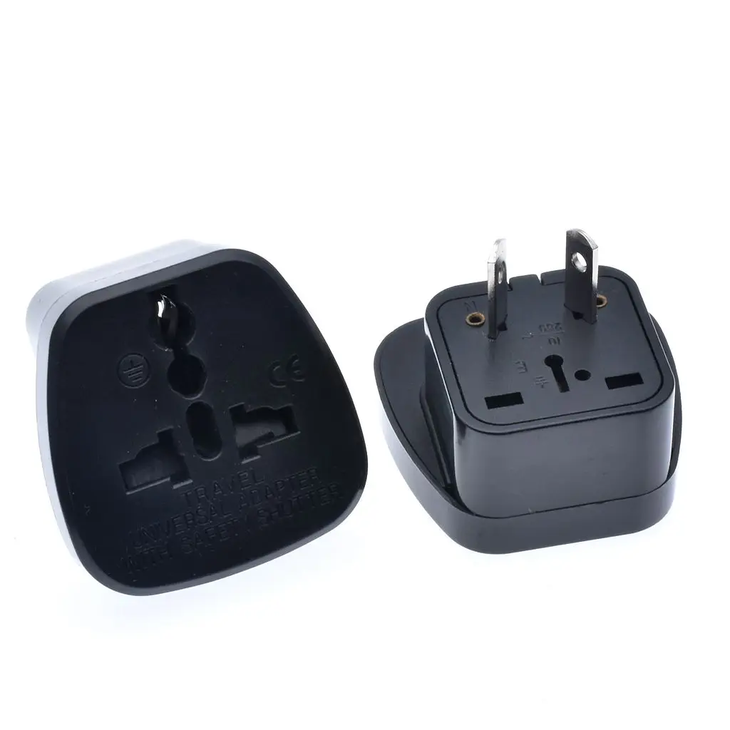 Black 2pin AU Australia New Zealand Argentina Power Converter Electric