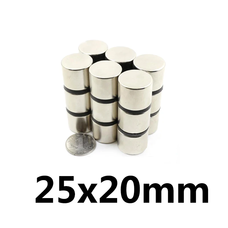 

1 pcs Lot Small Neodymium Magnets Thin Disk N35 Craft Refrigerator Diy Magnetic Materials 25 mm Diameter x 20 mm
