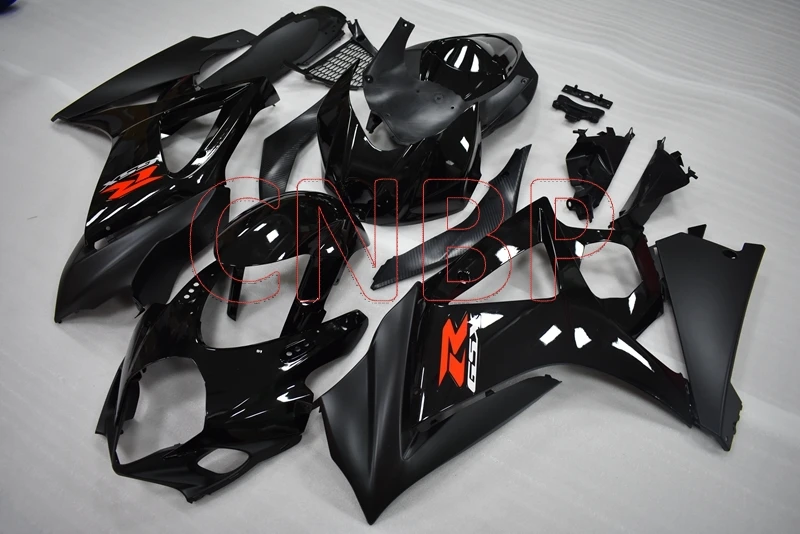 Abs обтекатель gsx-r1000 2007-2008 K7 Черный Кузов GSXR 1000 08 обтекатель наборы GSXR1000 2008 без краски