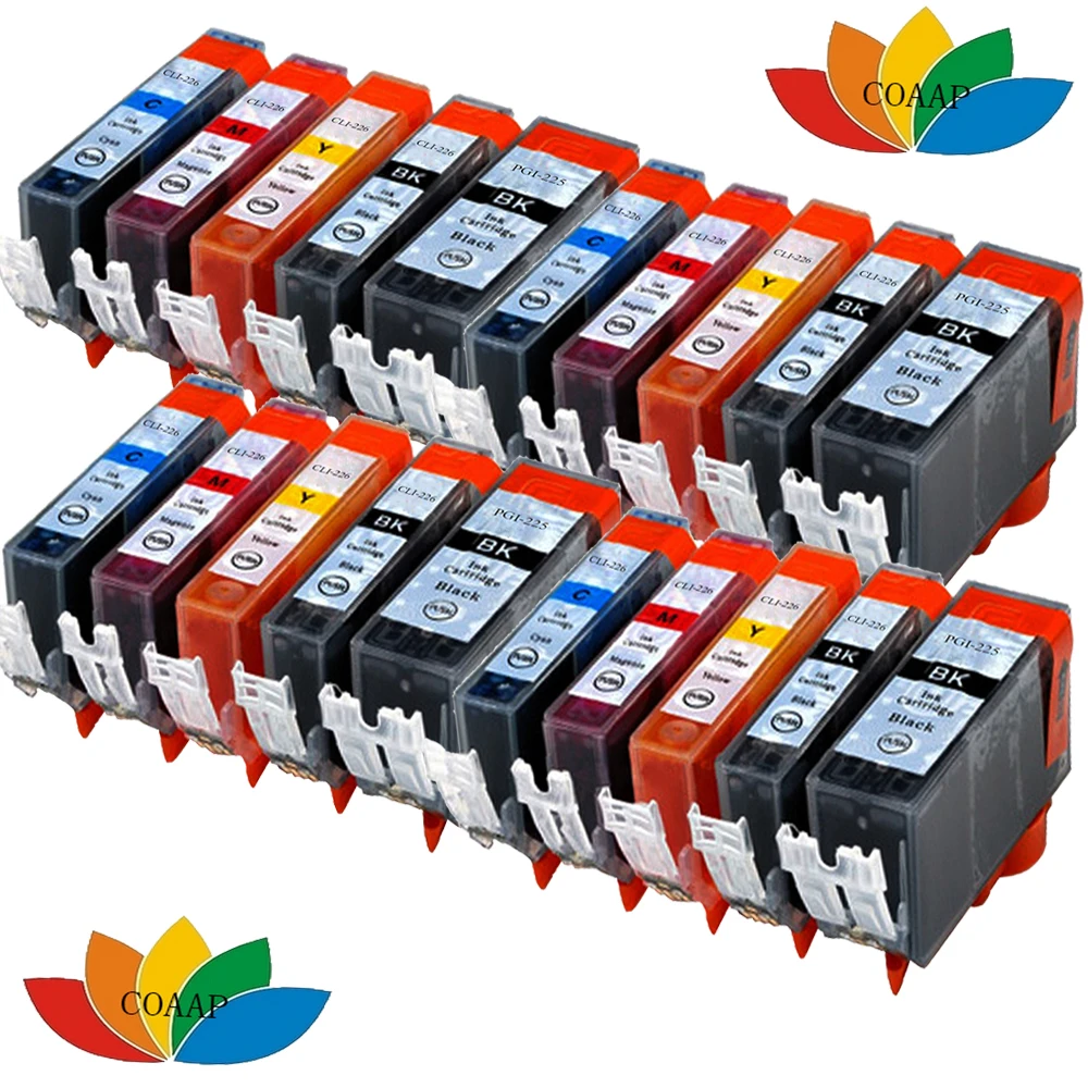 20x Совместимость pgi225 cli226 чернильный картридж для принтера canon принтерам PIXMA IX6520 MX882 MX892 MG8220 MG5120 MG5220 MG5320 MG6110 MG6120 принтер